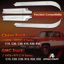 ATRACYPART Door Sill Protector Kit LH & RH, Compatible with 1973–1977 Chevy GMC C/K Series Pickup, Aluminum Door Edge Guard Scratch Protector Interior Trim Accessory, 4PCS