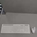 seenda Wireless Keyboard and Mouse Combo, 2.4GHz Cordless Quiet Keyboard Mouse with USB Receiver, Full Size Cute White Combo, Compatible for Windows Laptop Computer Desktop PC, White