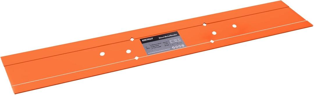 Sheet Metal Bender Folding Tool, 24 Inch Hand Seamer for HVAC Ductwork, Roofing & Metal Panels, 3/8" & 1" Fold Depth, Heavy Duty Steel Brake with High-Visibility Orange Finish Sheet Metal Bender Folding Tool, 24 Inch Hand Seamer for HVAC Ductwork, Roofing & Metal Panels, 3/8" & 1" Fold Depth, Heavy Duty Steel Brake with High-Visibility Orange Finish