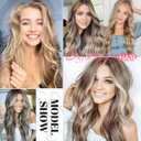 Smartinnov Balayage Ash Blonde Human Hair Wigs 13x4 Lace Front Wigs 24Inch Glueless Blonde Highlight Pre Plucked Ombre Wigs with Light Brown Roots 150% Density