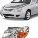 Halogen Headlight Clear Lens Headlamp Left Driver Side For 2007 2008 2009 Kia Spectra