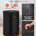 VEVOR Collapsible Rain Barrel, 100 Gallon Portable Rain Water Collection Barrel, 1000D PVC Rainwater Collection System, Garden Water Catcher Tank Storage Container with Spigot & Overflow Kit, Black
