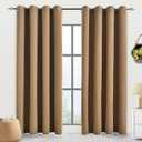 Blackout Curtains for Bedroom Thermal Insulated Light Blocking Room Darkening Curtains Solid Grommet Window Drapes for Living Room, Set of 2