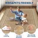 GarveeHome Easy Jute Rug 8x10 Washable Non Slip Solid Jute Living Room Rugs