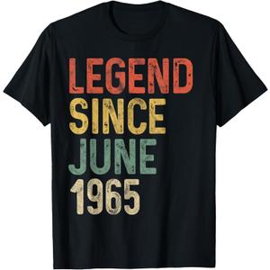 Legend 1965 60th Birthday Gifts for Men Women 60 Year Old T-Shirt, Small