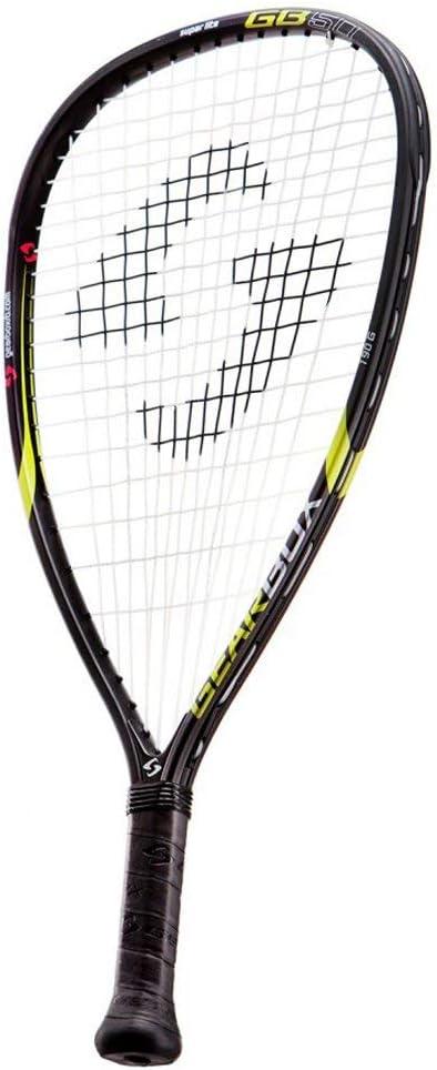 GB-50 Racquetball Racquet | Lightweight 190g | 7000 Series Aircraft Aluminum | Quadra/Tear Drop Hybrid Frame for Power & Control | 3-5/8 Pro Grip | Durable & Easy to Maneuver