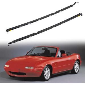 2 Pcs Left & Right Black Car Outer Door Window Moulding Trim Weatherstrip Seal Belt Compatible with Mazda Vehicle 1990-2005 Miata, Replace#NA01-58-810F NA01-59-810F