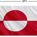 Greenland Flag 3x5FT,Greenlander Flags with 2 Brass Grommets,Durable Polyester. (Greenland, 3x5)