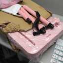 Pilates Bar Kit with Resistance Bands, Multifunctional Yoga Pilates Bar with Heavy-Duty Metal Adjustment Buckle, Portable Home Gym Pilates Resistance Bar Kit for Women Full Body Workouts, Pink