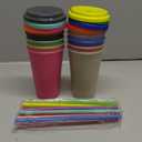 Color Changing Cups 10Pcs 12oz Plastic Tumblers With Lids and Straws for Iced Coffee Smoothie - Reusable Leak Proof Party Cups for Kids