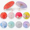 8 Pcs Chinese Oil Paper Umbrellas with Tassels 32 Inch Silk Oriental Japanese Parasol Chinese Art Asian Style for Happy Wedding New Year Party Photography Costume Cosplay Decoration