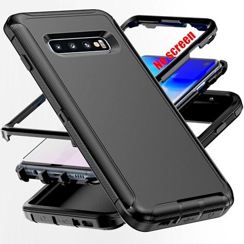 AYMECL for S10 Case,[Military Grade] 3 in 1 Full Body Shockproof Dust/Drop Proof Heavy Duty Protection Cover,for Samsung Galaxy S10 6.1 Inch,Black