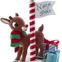 Kurt S. Adler 6.5-Inch Fabrich Rudolph North Pole Table Piece