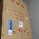 YOSHOOT Mosaic Bathroom Wall Mirror, Handmade Mirror for Wall with Mother of Pearl, Decorative Bathroom Vanity Rectangular Mirrors, Vertical or Horizontal Hanging, Seattle Deep Blue