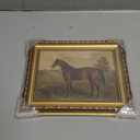 ARPEOTCY Vintage Gold Framed Horse Wall Art, Bedroom Bathroom Living Room Classic Horse Picture Wall Decor, Canvas Prints, Antique Picture Frame Rustic Paintings Home Farmhouse Decor, 8x10 Inch