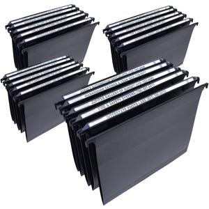 Ultimate Office MagniFile Hanging File Folders V Base Letter Size with 11 inch Magnified Indexes That Double The Size of Your File Titles to Find Files Fast. (Set of 24 Black)