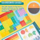 2 x Magnetic Fraction Demonstration Book, 102Pcs Magnetic Fraction Tiles & Fraction Circles Set, Fraction Manipulatives, Math Manipulatives for Elementary School, Learning Building Block Set (Zebra)