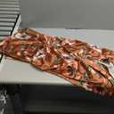 WDIRARA Women's Floral Print Cowl Neck Sleeveless Ruched Split Thigh Satin Cami Summer Dress (Floral Dark Blue, Medium)