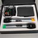 FIFINE UHF Dual Channel Wireless Handheld Microphone, Easy-to-use Karaoke Wireless Microphone System-K036