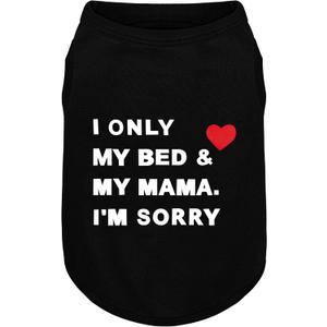Stylish Cotton Dog Shirt with Print, Soft & Breathable, All-Season Comfort, Fits Most Breeds - Perfect Pet Apparel for Small, Medium, Large Dogs.Black&XL