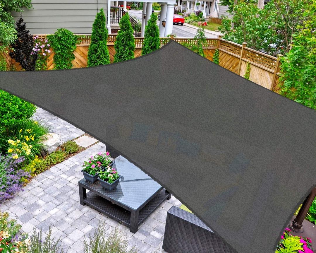 AsterOutdoor - Toldo parasol rectangular de 10 x 13 pies, Toldo con bloqueador ultravioleta para patio, patio trasero, csped, jardn, actividades al aire libre, Grafito