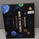 Vamslove Shut The Box Game for 6 Player with 12+4 Dice - Colorful 6 Sided Wooden Board Math Number Games for Kids Adults Families Party Club (Instructions Included)