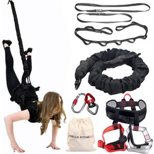 PRIOR FITNESS Bungee Fitness Set Yoga Bungee Cord Rope Resistance Air Dance Rope Exercise Fitness Home Gym Professional Training Equipment (XXL(198-220 pounds))