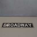 Broadway Metal Sign 18x4 - Embossed Vintage Aluminum Retro New York City Wall Art for Home, Office, Bar, or Theater Room Decor  Broadway Gifts