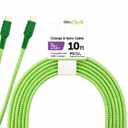 CellCandy Charge and Sync Cable 10ft - Green, Black, Pink