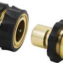 Twinkle Star 3/4 Inch Garden Hose Fitting Quick Connector Male and Female Set, 4 Set, Garden Hose Adapter, Quick Connect Hose Fittings, Garden Hose Connector, Hose Attachment