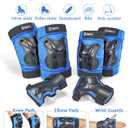 Tanden Skating Protective Gear Knee and Elbow Pads Wrist Guards for Roller Skating Skateboarding, Skate Pads Adult Knee Pads