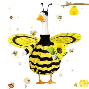 Ladybug Goose Outfit Lawn Porch Goose Clothes with Wings 23" Lawn Outdoor Garden Yard Patio Statue Spring Decor