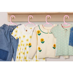 60 Pack White Baby Hangers 11.42 Inch - Kids Non-Slip Clothes Hangers for Infant & Child, Durable Plastic Children's Hangers for Closet, Pants, Coats, Skirts