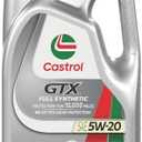 Castrol GTX Full Synthetic 5W-20 Motor Oil, 5 Quarts