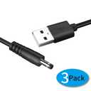 JLY (3 Set 3.94Ft) PD USB-C to 3.5mm DC Plug 1.35mm Adapter Cable, Power Cord for 12V LED Strip, Monitor, Bluetooth Speaker, and DVR – Compact, Durable & Safe Charging with USB-C Port Devices