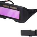 T TOVIA LCD Welder Glasses Safety Protective Solar Powered Auto Darkening Welding Goggles with Adjustable Shade, 2 Sensors Welder Glasses for TIG MIG MMA Plasma