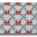 Mancheng-zi Vintage Red and Green Christmas 20x54 Body Pillow Cover Pillowcase with Zipper, Girly Christmas Decor, Coquette Red Bow Xmas Holly Berry Decorative Long Hug Pillow Cases for Bed Couch