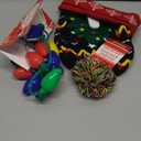 JOYIN 2 Pcs Christmas Hat with Light-up Necklace (12 Bulbs), Knitted Beanie Hat for Xmas, Winter Party Favor