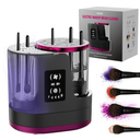 3 IN 1 Electric Makeup Brush Cleaner,Automatic Makeup Brush Cleaner with Makeup Brush Dryer,Portable USB Deep Cleaning for All Size Beauty Makeup Brush Set,Blush Brush (Grey)