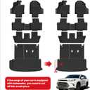 LASFIT Floor Mats for Toyota Grand Highlander 2026 2025 2024 Fits Without or with subwoofer (Include Hybrid), All Weather TPE Custom Fit Rear Trunk Mat for Grand Highlander Accessories