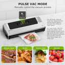Bonsenkitchen Vacuum Sealer Machine | Compact Food Sealer for Kitchen Storage & Meal Prep | Multiple Modes | External Vacuum System | 5 Bags, Silver