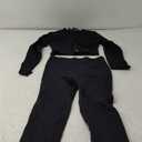 FeelinGirl Workout Sets for Women 2 Piece Gym Outfits High Waist Yoga Leggings and Long Sleeve Crop Top with Zipper (Medium, Black)