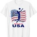 Womens Volleyball USA Support the Team T-Shirt (Small)