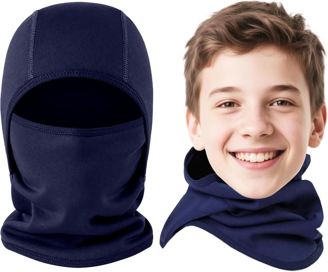 Aegend Balaclava Face Mask for Kids Age 5-12, Windproof Ski Face Neck Warmer for Cold Weather Winter Outdoor Sports (Medium)
