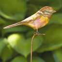 AG-1307 Flamed Bird Garden Stake, 6.5 by 1 by 29", Multi-Colour