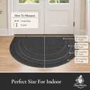 Dirt Trapper Door Mat 32" x 48", Non-Slip, Half Circle, Dark Grey