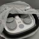 Collapsible Foot Spa with Heat and Remote, Heated Foot Bath Massager with Timer, and 24 Motorized Shiatsu Massage Balls, Foot Soaking Tub Supports Hot/Cold Water Soaking (Black)