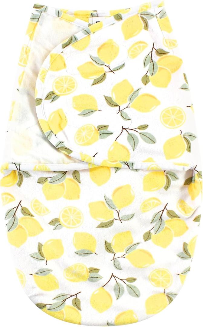 Hudson Baby Unisex Baby Plush Faux Fur Swaddle Wrap, Lemon, 0-3 Months