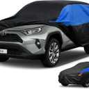 GUNHYI Toyota Car Cover Custom Fit Toyota RAV4/RAV4 Prime Waterproof All Weather, Lightweight Full Exterior Cover for Automobiles Outdoor Sun UV Rain Dust Snow Wind Protection.
