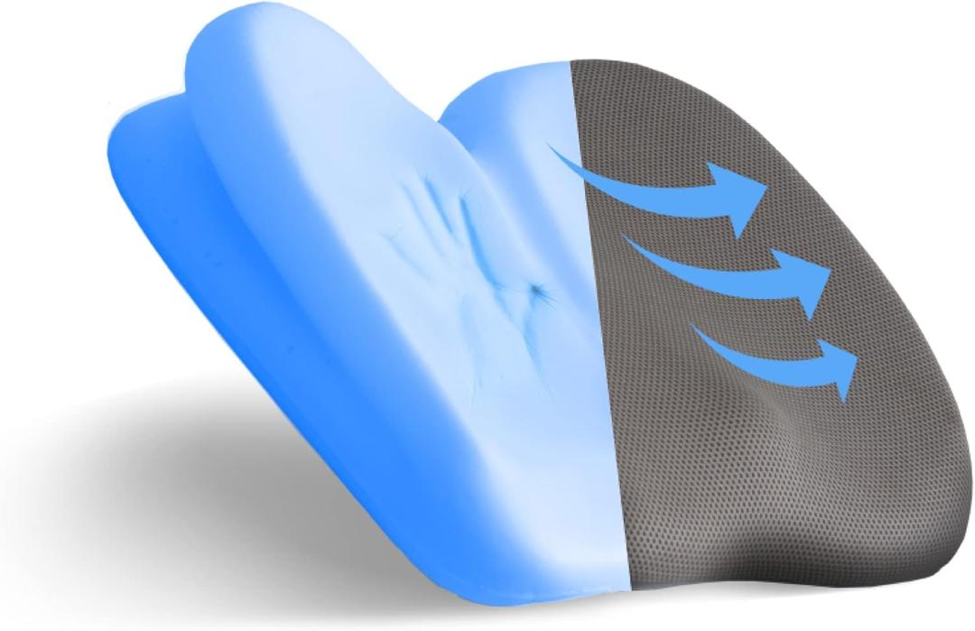 Klaudena Memory Foam Seat Cushion, Office Chair, Coccyx Cushion, Back Support, Pain Relief, Lumbar Cushion, Work Chair Pad Cushion, Sciatica, Correct Posture, Office Chair Seat Cushion